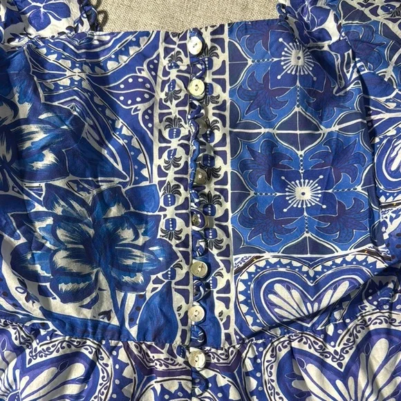 FARM Rio Blue Floral Blouse - Picture 6 of 6